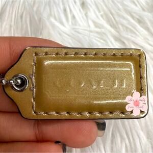1.5” COACH Gold Fob Bag Charm Hang tag Hangtag